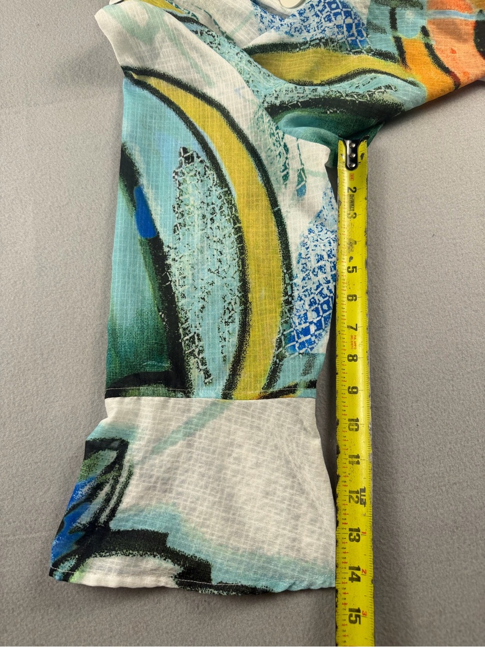 Ali Miles Multicolor Abstract Floral Button-Down Top - Picture 6 of 7